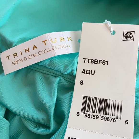 $5 $5 $5 NEW Trina Turk Bikini Ruffle Off Shoulder Swim Top Sz8 - Picture 6 of 6